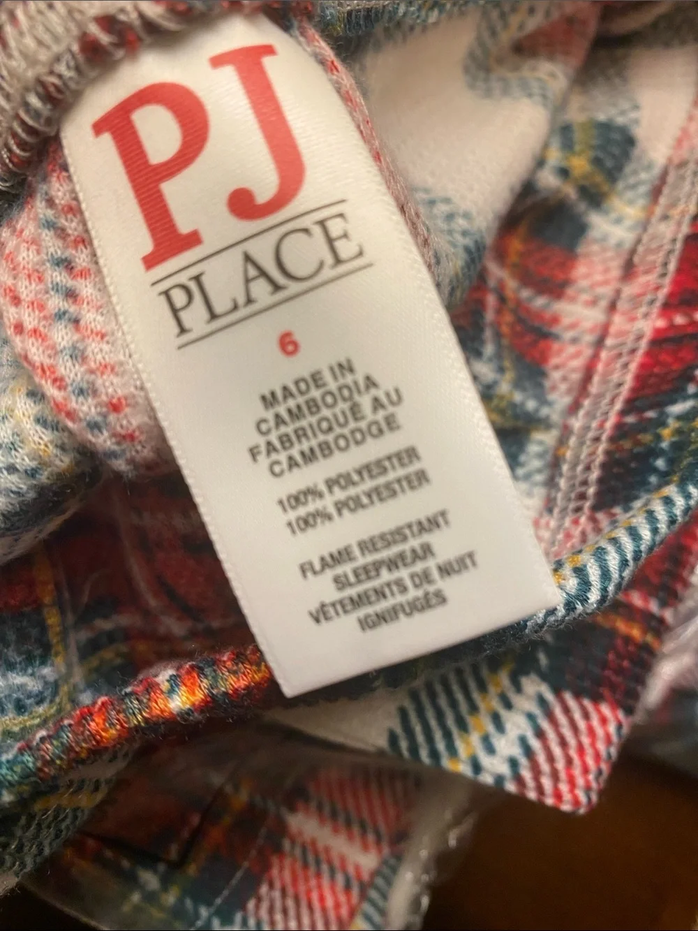 PJ Place Holiday Plaid Kids Pajamas NWT Unisex